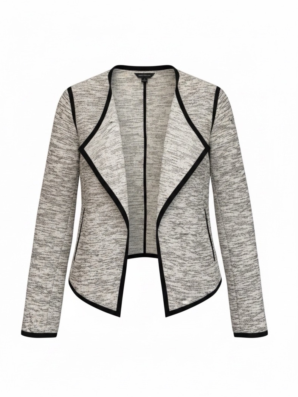 Ann Taylor cream tweed open front cardigan blazer Size M Preppy Office Classic